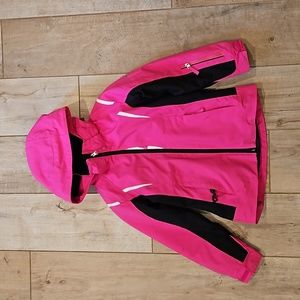 Girls Pink Karbon Winter Snow Ski Coat Size 10